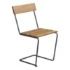 Grythyttan Stålmöbler Tuoli 1, Galvanoitu Teräs - Tiikki -EMI Sisustus Kauppa 101312 Stol 1 teak snett