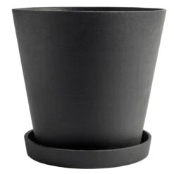 HAY Flowerpot Ruukku Ja Lautanen XXXL, Musta