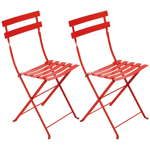 Fermob Bistro Metal Tuoli, 2 Kpl, Poppy 3 Fermob Bistro Metal Tuoli, 2 Kpl, Poppy