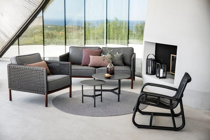 Cane-line Twist Sohvapöytä, Halk. 45 Cm, Tummanharmaa - Musta 8 Cane-line Twist Sohvapöytä, Halk. 45 Cm, Tummanharmaa - Musta - Image 6