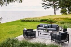 Cane-line Twist Sohvapöytä, 120 X 60 Cm, Tummanharmaa - Musta -EMI Sisustus Kauppa 5499SG 5498YS95 5592SG 5592YS95 5017AL P120X60RCCOB 2