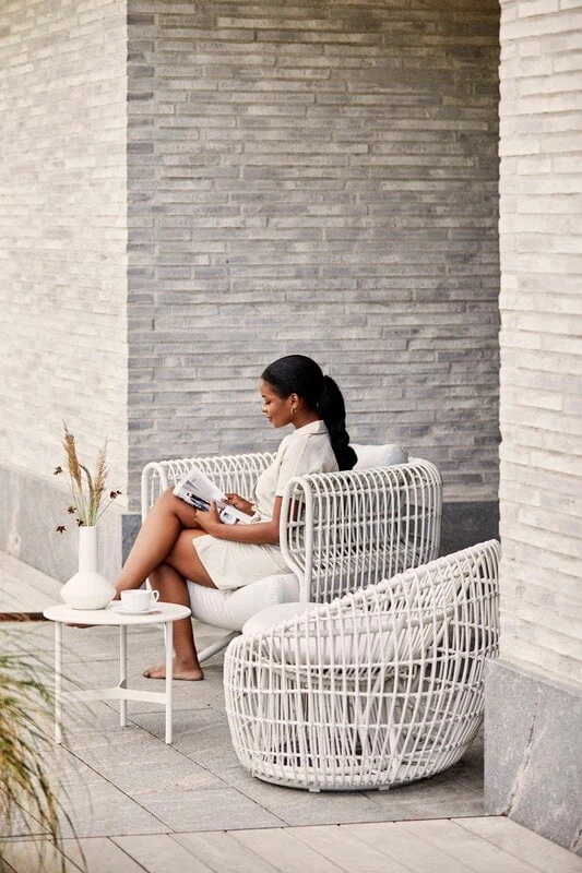 Cane-line Nest Pyöreä Tuoli, Valkoinen 6 Cane-line Nest Pyöreä Tuoli, Valkoinen - Image 4