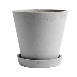 HAY Flowerpot Ruukku Ja Lautanen XL, Harmaa