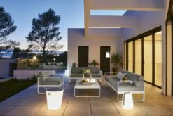 Fermob Bellevie 3-istuttava Sohva, Acapulco Blue - Flannel Grey -EMI Sisustus Kauppa BALAD INOUI BELLEVIE AIX ALBUM2023 ANTHONY LANNERETONNE 3