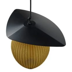 GUBI Satellite Outdoor Riippuvalaisin, 27 Cm, Musta - Mustard Gold 11 GUBI Satellite Outdoor Riippuvalaisin, 27 Cm, Musta - Mustard Gold -EMI Sisustus Kauppa Gubi 2023 DTL Satelite Pendant 7 Mustard Gold Semi Matt