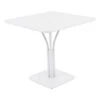 Fermob Luxembourg Pöytä, 80 X 80 Cm, Cotton White, Laippajalka