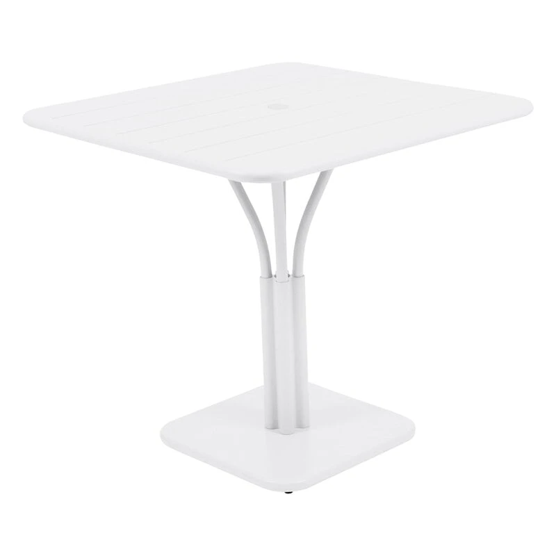 Fermob Luxembourg Pöytä, 80 X 80 Cm, Cotton White, Laippajalka 3 Fermob Luxembourg Pöytä, 80 X 80 Cm, Cotton White, Laippajalka
