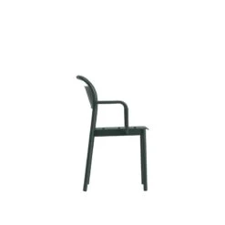 Muuto Linear Steel Käsinojallinen Tuoli, Tummanvihreä -EMI Sisustus Kauppa Linear steel armchair dark green angle v2 Muuto 5000x5000 hi res 150
