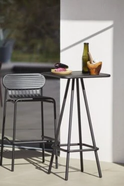 Petite Friture Week-end Baarituoli, Musta -EMI Sisustus Kauppa M0740901 M0741401 weekend high stool and table black 28C29Ola Rindal lifestyle HD28129