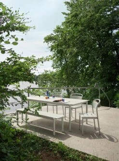 Muuto Linear Steel Pöytä, 200 X 75 Cm, Harmaa -EMI Sisustus Kauppa clinear steel table 220 bench 170 side chair grey raise carafe glass muuto orgrole